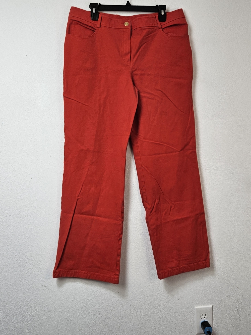 ST. JOHN Bright Red Women's Straight Leg Pants Size 16